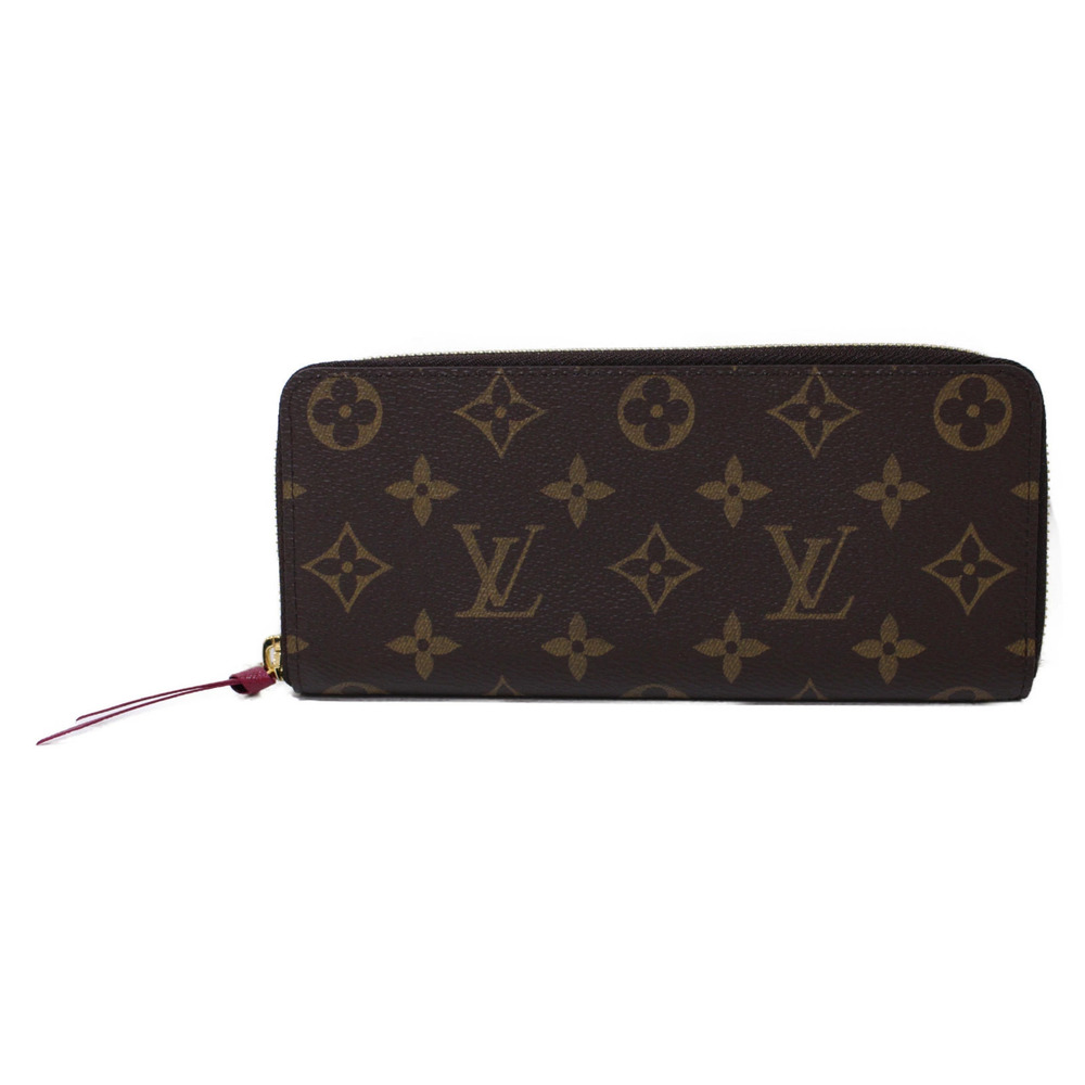 UnWith Louis Vuitton Portefeuille Clemence Monogram Fuchsia Pink Long Wallet